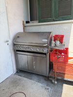 Gasgrill Edelstahl 5 Brenner silberfarben gebrauchter Zustan