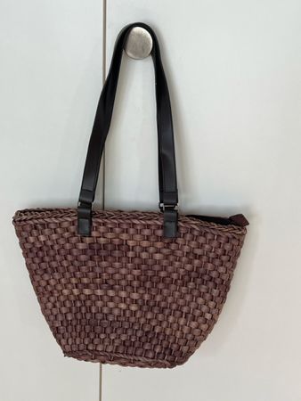 Tasche geflochten braun guter Zustand
