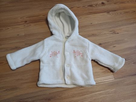 Winter Baby Strickjacke mit Kapuze, Grösse 68, Top!