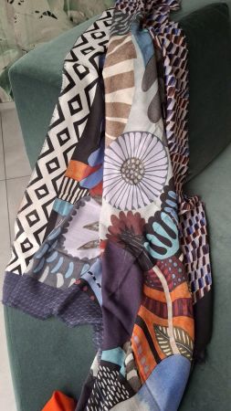 Neues Wolltuch 130x130 cm, 100 % Wolle, Made in Italy