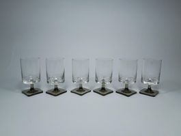 6 Vintage Rosenthal Weingläser - Studio Line - Linear Smoke