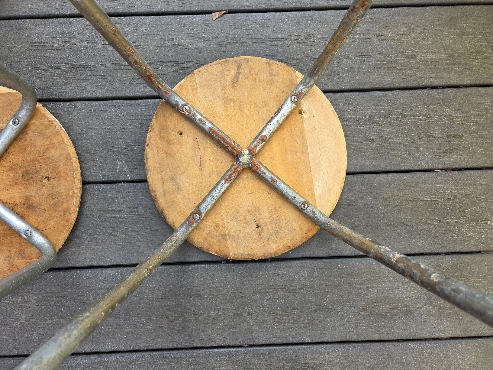 Sgabelli: Vintage Hocker Set, 3 Stk. Gelb, Retro Design – Usato da Rickenbach SO venduto da Bytebull 7