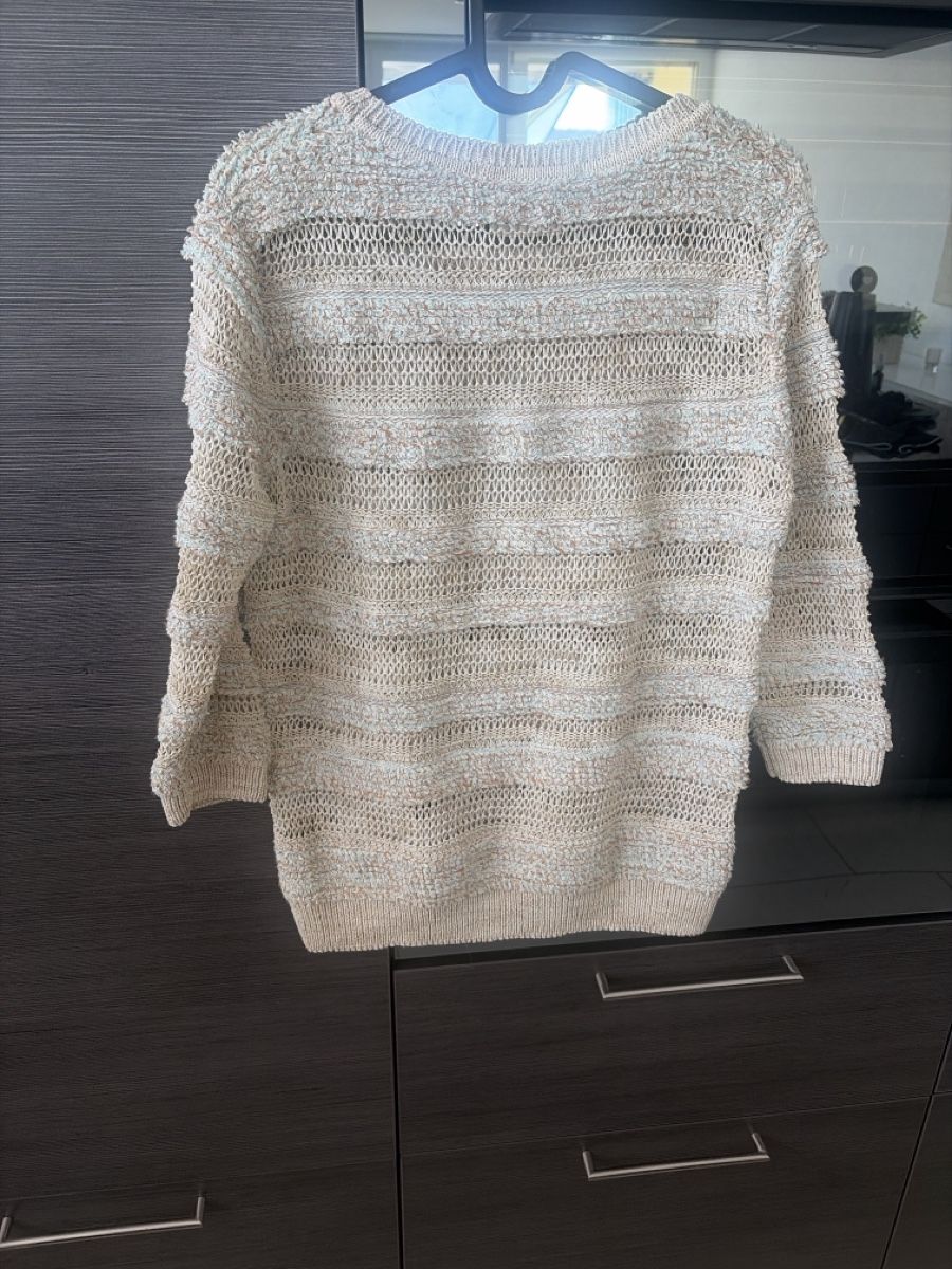 Maison Scotch Pulls & Sweat-shirts: Maison Scotch Nomade Feinstrick Top Gr. S Beige/Türkis mit E – Neuf (Voir description) à Wallisellen par Lan_82sz 3