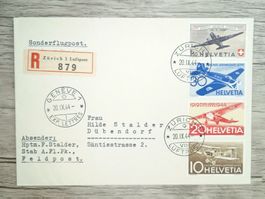 TR72 Enveloppe + Timbre Suisse 1944