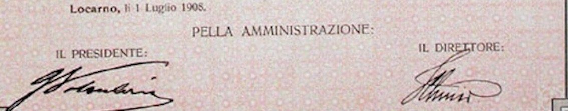 Documenti: Banca Credito Ticinese, Locarno - 1908 – Usato da Solothurn venduto da Sgasche 1