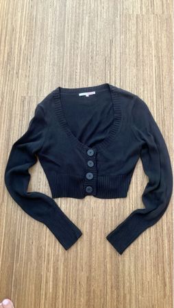 Bolero Strickjacke Schwarz Grösse L