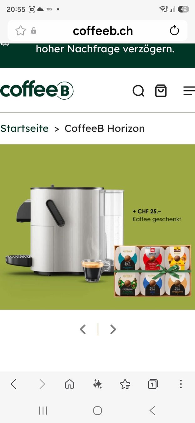 Coffee B Macchine per caffè & Macchine per espresso: Coffee B Horizon grey – Nuovo e nell'imballaggio originale da Kriens venduto da Merida67