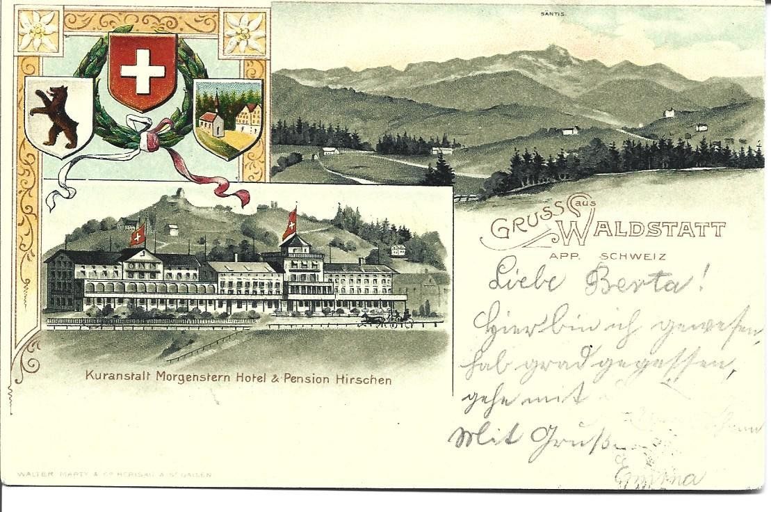Ansichtskarten: AK Waldstatt  Litho – Gebraucht aus Appenzell von mai25