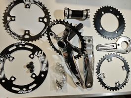 Neue Downhill/enduro Kurbelgarnitur 4x Kettenblatt lager