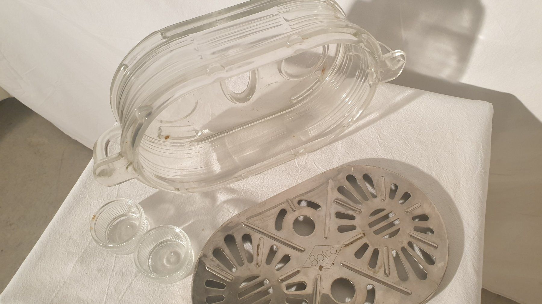 Piatti di portata: Kerzen-Rechaud Glas Art-Deo Design – Usato da Zürich venduto da Bobesfee 6
