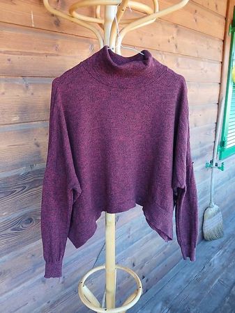 ZARA KNIT burgundy Rollneck Sweater