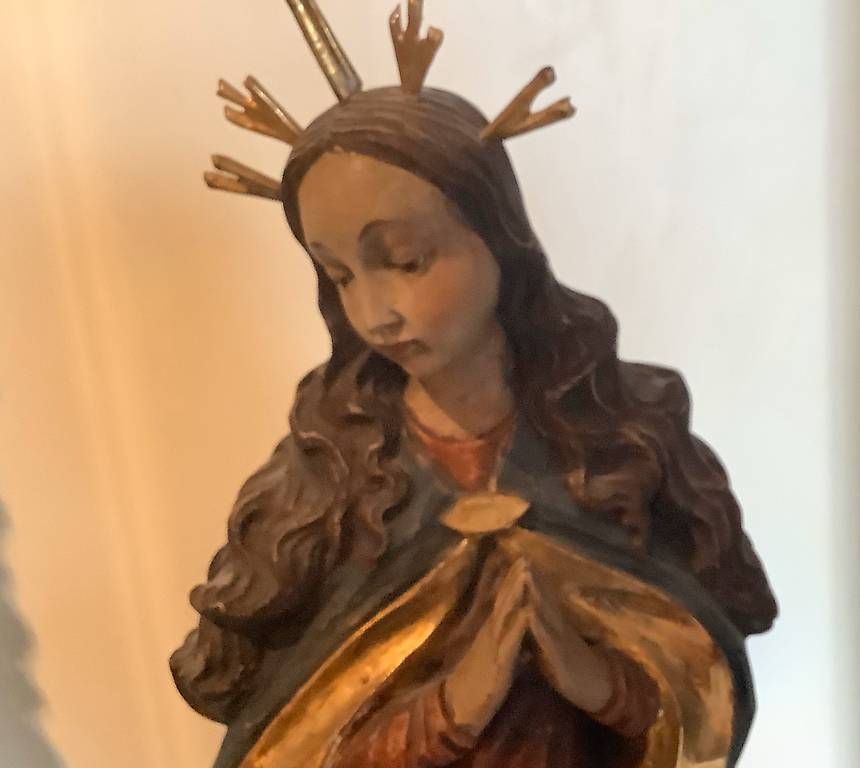Sculture & Statue: HANDGESCHNITZTE SCHUTZPATRONIN – Usato da Adlikon b.Regensdorf venduto da Crystaldragon09