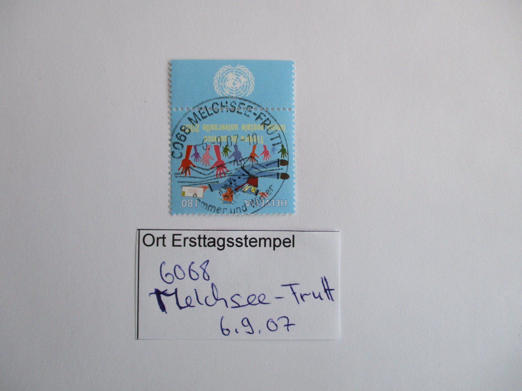 Tutti i francobolli: Voll Ort Ersttagsstempel 6068 Melchsee - Frutt – Usato da Langnau b. Reiden venduto da Aktuell88