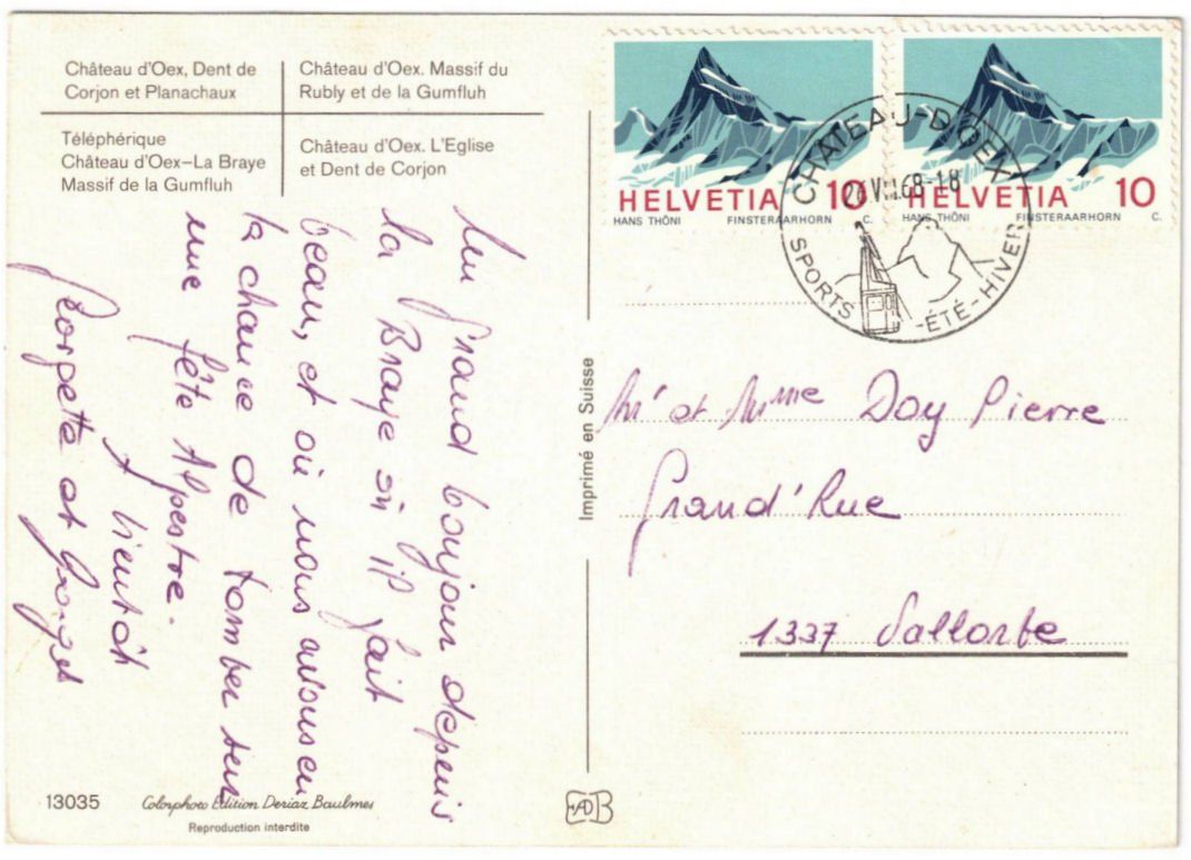 Cartes postales: Château d'Oex - 4 Bild AK – D'occasion à Binningen par Mountainrider 1