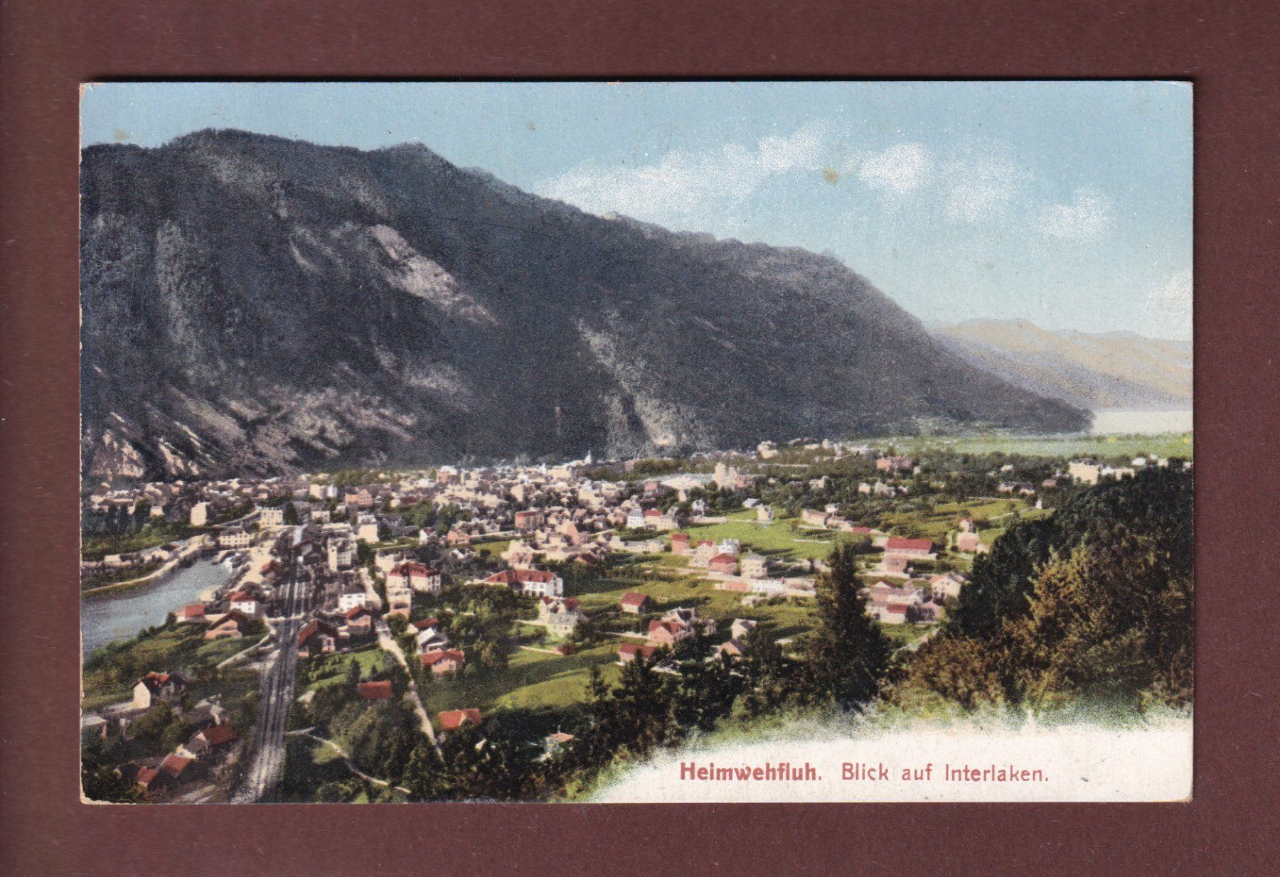 Cartes postales: HEIMWEHFLUH - Blick auf Interlaken – D'occasion à Pully par nicecards-shop