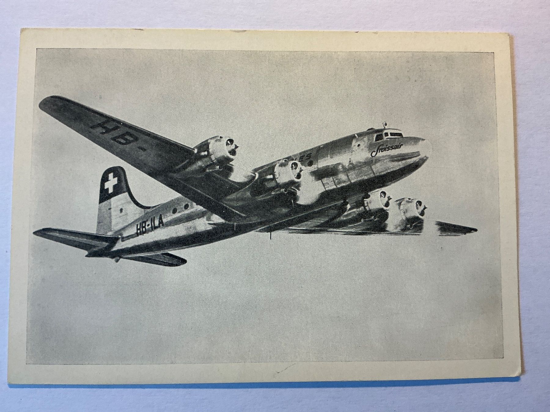 Cartoline postali: Swissair Postkarte DC4 HB-ILA – Usato da Maur venduto da 20hcodracir11