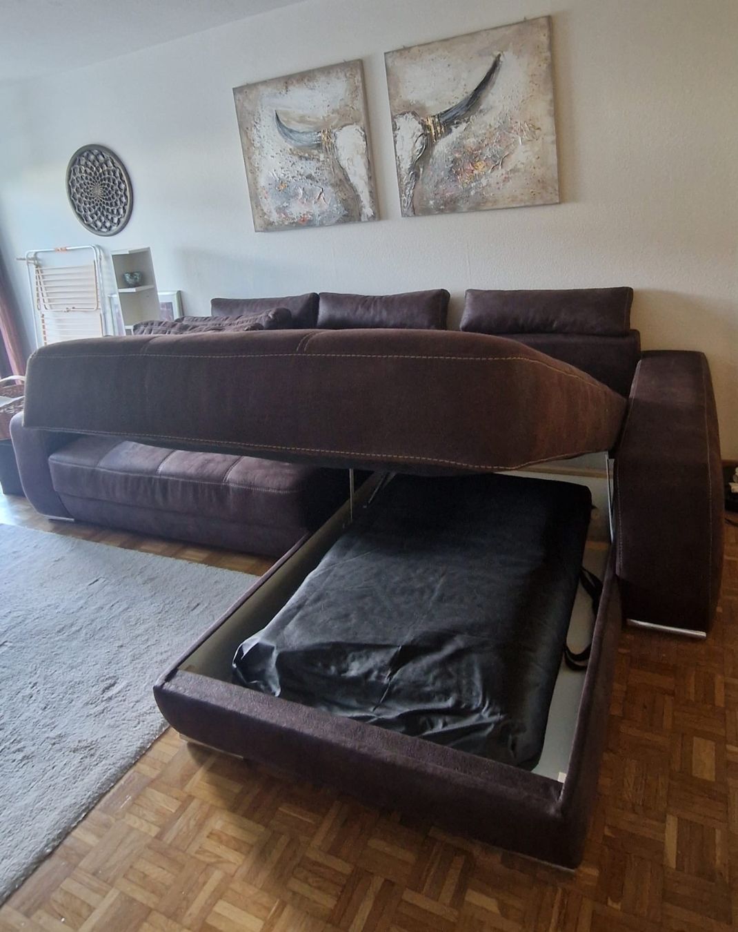 Divani: Grosses Eck-Schlafsofa mit Topper & 2x Stauraum – Usato da Richterswil venduto da mku_6ckz 3