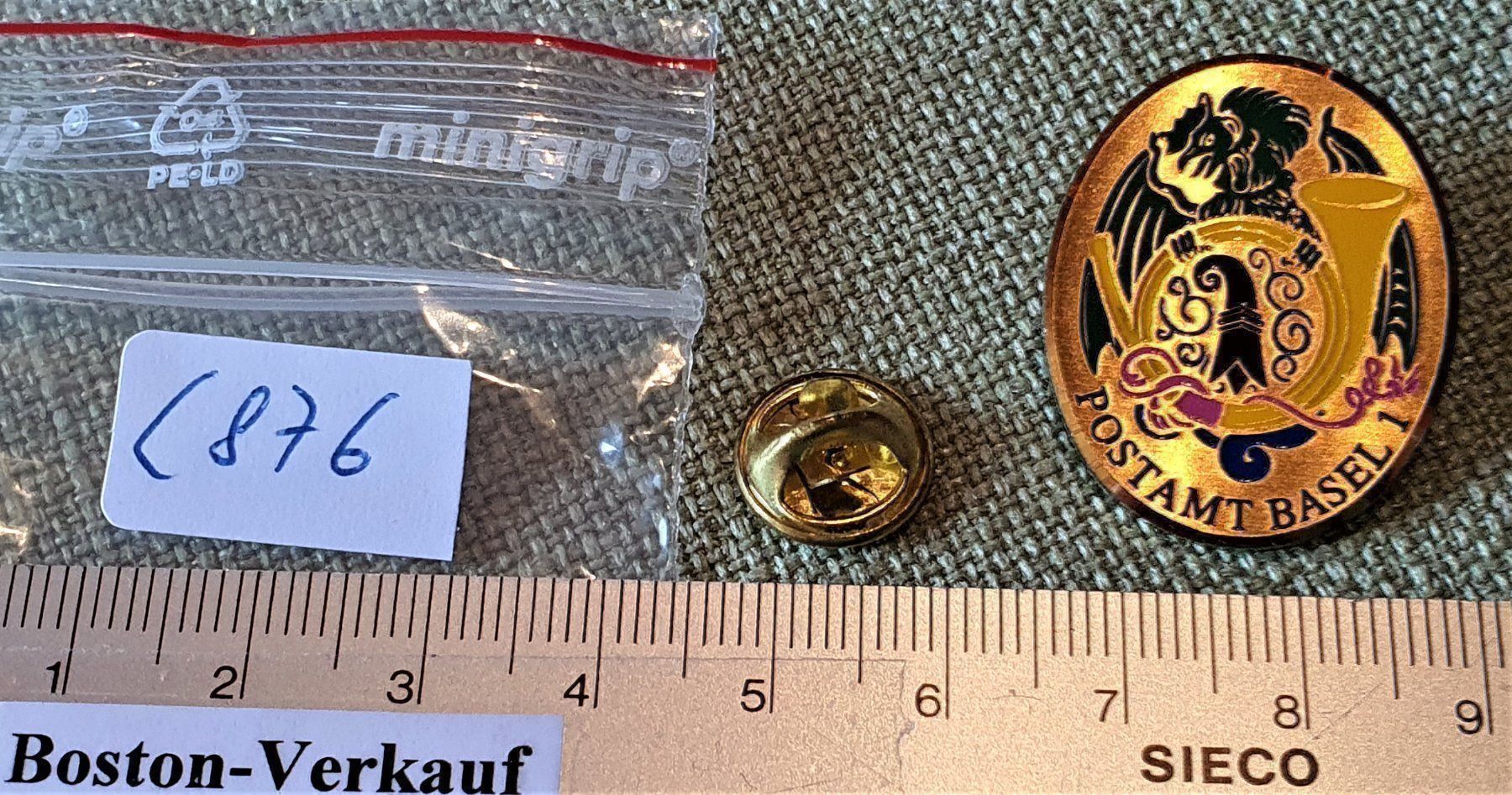 Saurer Plaketten & Abzeichen: C876 - Pin PTT Hauptpost Postamt Basel 1 – Gebraucht aus Reinach BL von Boston-Verkauf 3