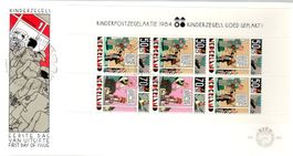 BLOCK NIEDERLADE KINDERPOSTMARKEN 1984 AUSGABETAG - SP38