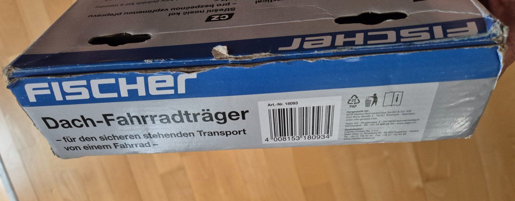 Dachträger: Fischer Dachfahrradträger orginalverpackt – Neu und originalverpackt aus Zürich von cosma67 2