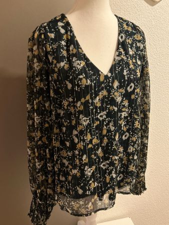 Langarm Bluse mit Mustern von VILA Gr. 38