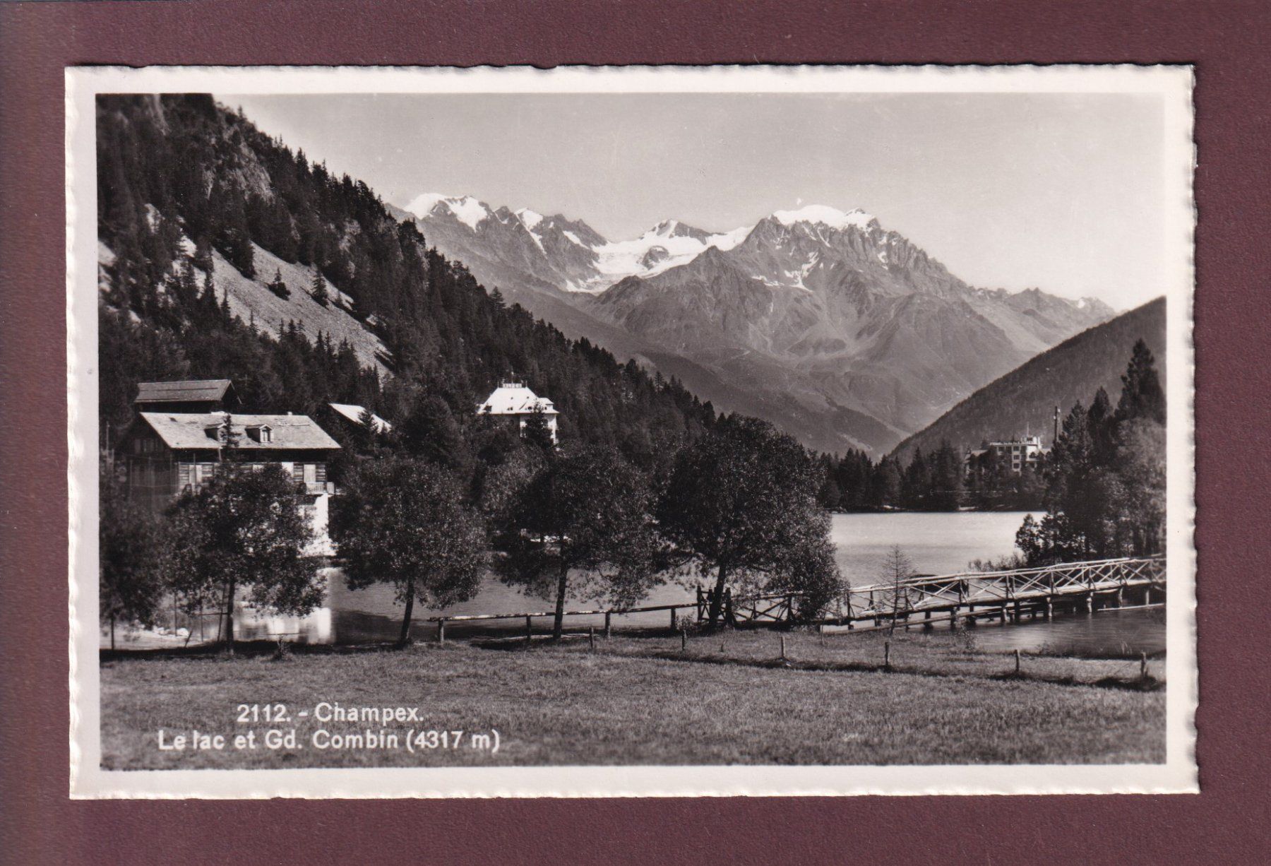 Cartoline postali: CHAMPEX - Grand Combin – Usato da Pully venduto da nicecards