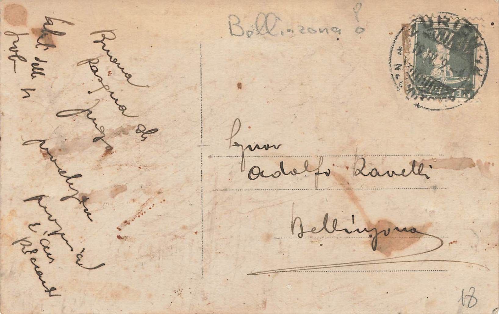 Ansichtskarten: Bellinzona tavolozza Eisenbahn – Gebraucht aus Biasca von Blenio71 1