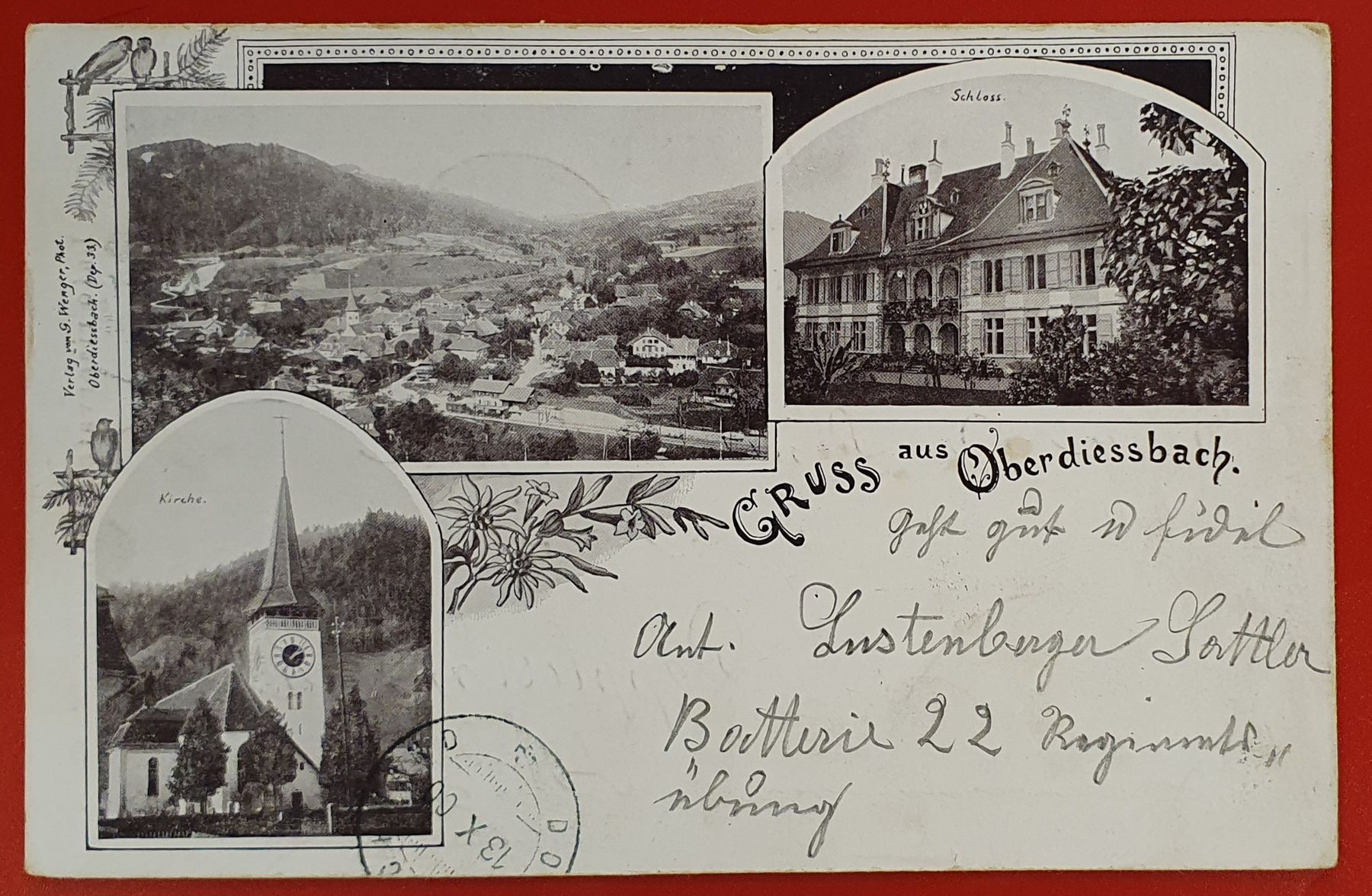 Cartoline postali: Gruss aus Oberdiessbach 1900 – Usato da Kreuzlingen venduto da Rschweiz1