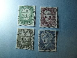 1978 Porträtmarken 617 bis 620 ET Vollstempel