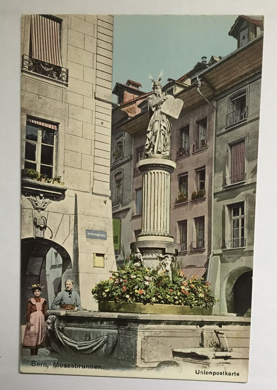 Cartoline postali: ALTE ANSICHTSKARTE BERN MOSESBRUNNEN – Usato da Ostermundigen venduto da wini63