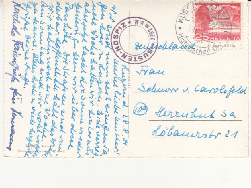 Ansichtskarten: Susten 1954 – Gebraucht aus Bürglen TG von StampGraf 1