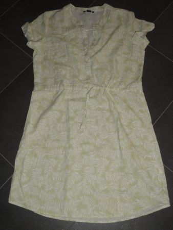 LEINEN - BAUMWOLL - KLEID GR. 44 ***