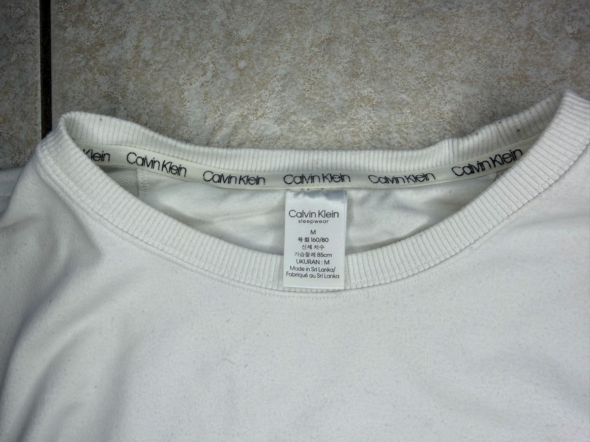 Calvin Klein Maglioni & Felpe: Calvin Klein Pullover Sweater M Weiss Sommer Frühling Basic – Nuovo (secondo la descrizione) da Kreuzlingen venduto da Vadimem 3
