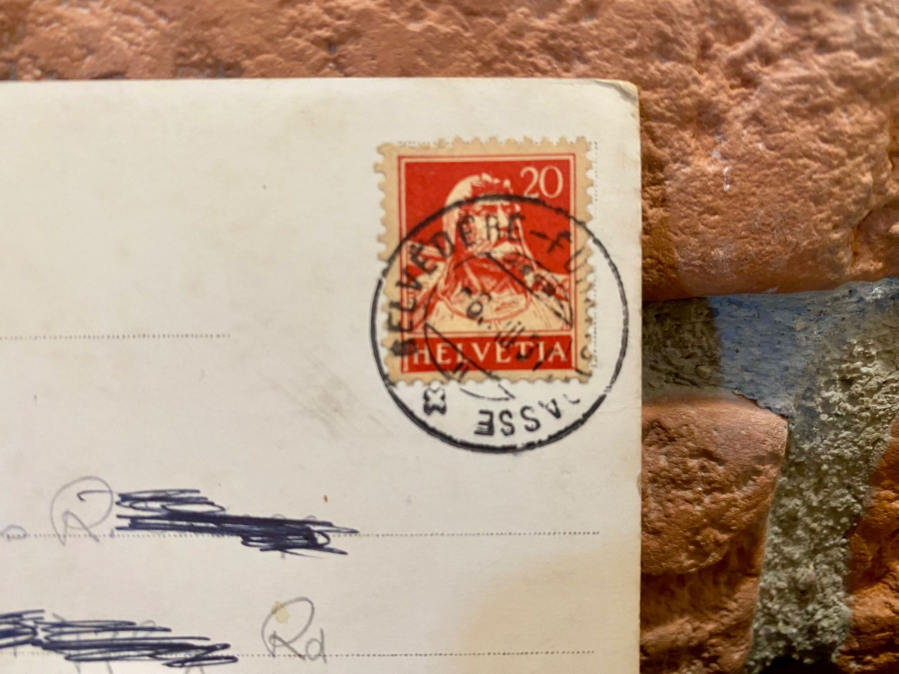 Ansichtskarten: 1931 Grimselstrasse mit Rhonegletscher & Postauto – Gebraucht aus Root von ENGLAND-TREASURES 3