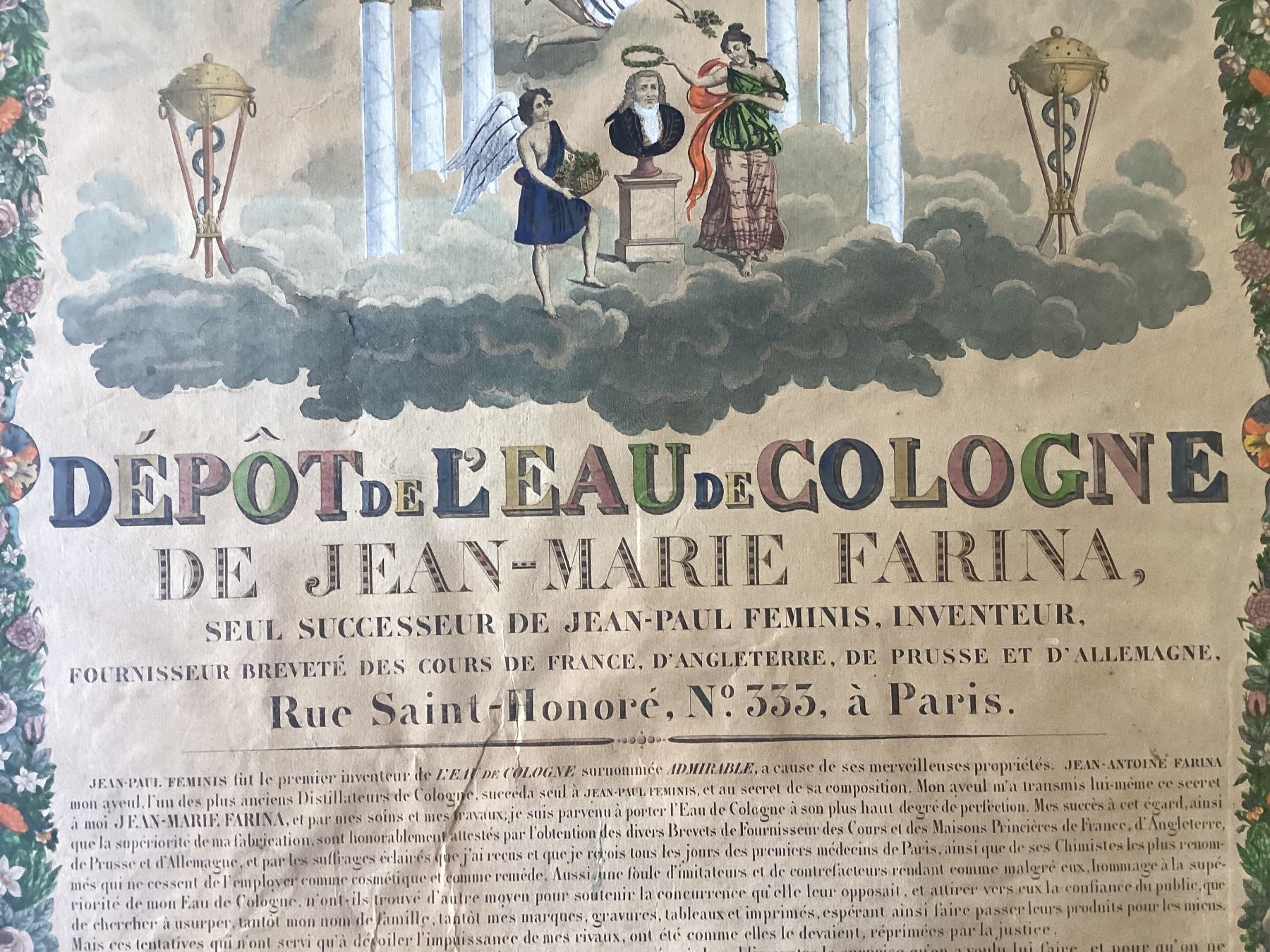 Foto & Immagini: Seltenes altes Plakat Eau de Cologne 19.Jh. – Usato da Eglisau venduto da mar_5rn2 5