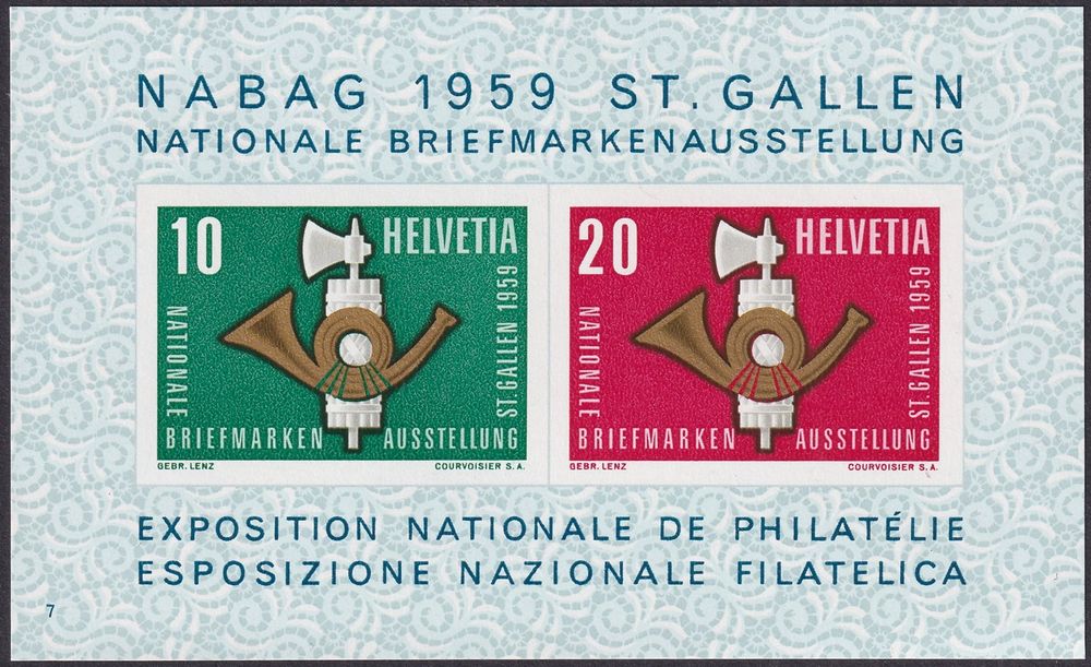 1959, NABAG-Block W38 ungebraucht *. (Gebraucht) in Sursee für CHF 2.5 ...