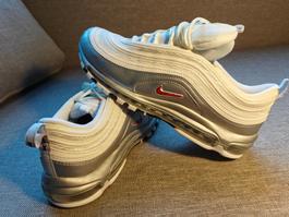 NIKE AIR MAX 97 metallic silver/white sneaker US 12 / EUR 46