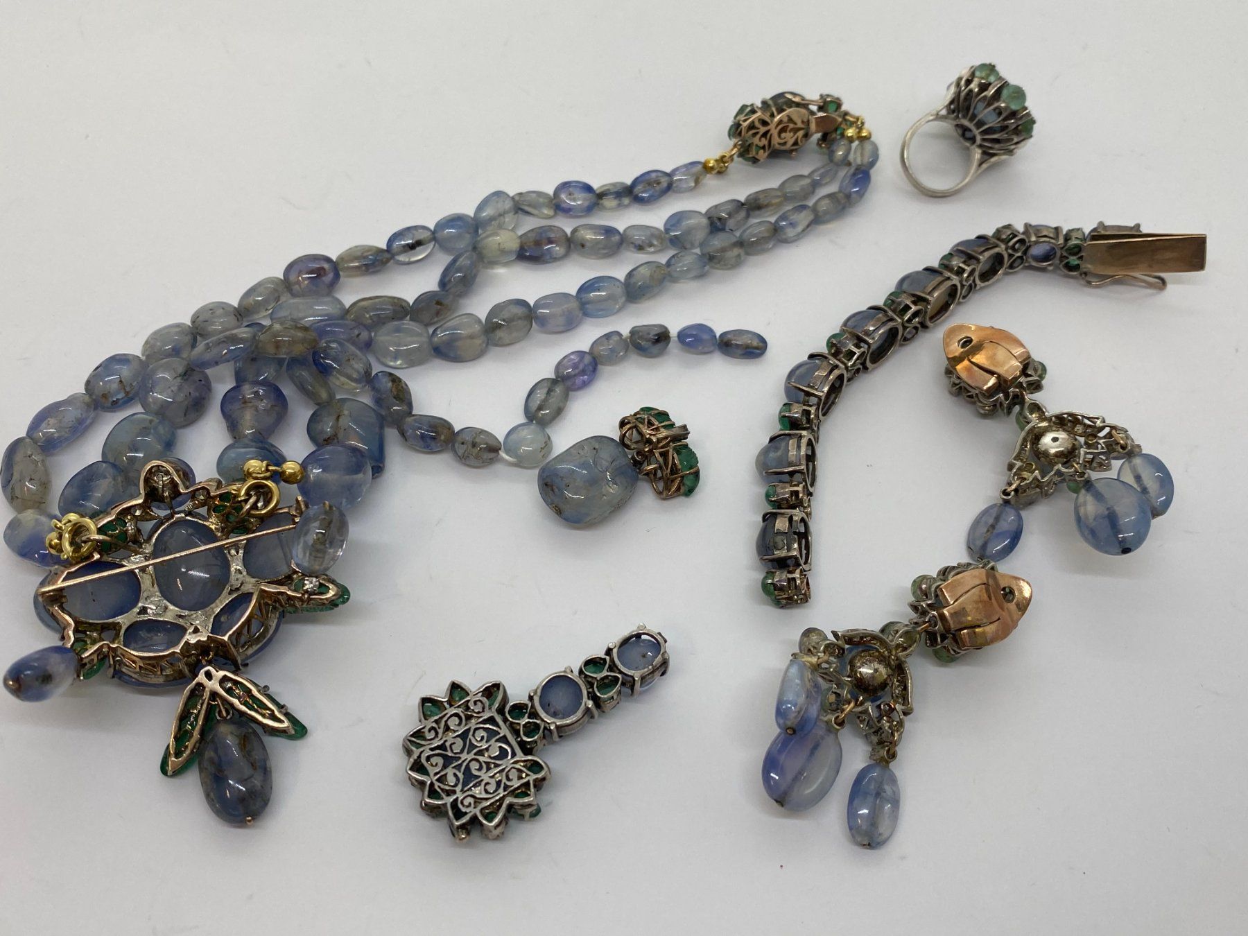 Catenine: SET Saphire, Smaragde & Diamanten /i421 – Difettoso da Bern venduto da JMsoehne1987 4