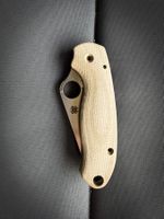 Spyderco Para 3 Micarta Scales Grau – Nur Griffschalen