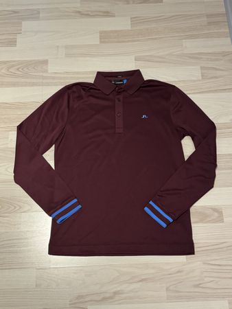 J.Lindeberg Langarm Polo bordeaux, Gr. M, neuwertig