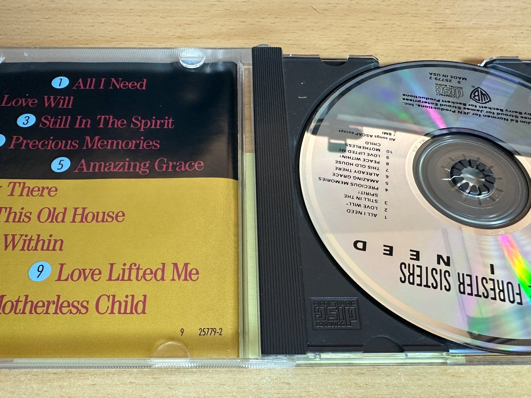 CD: The Forester Sisters – All I Need – Usato da Rikon im Tösstal venduto da Alpenmutz 2