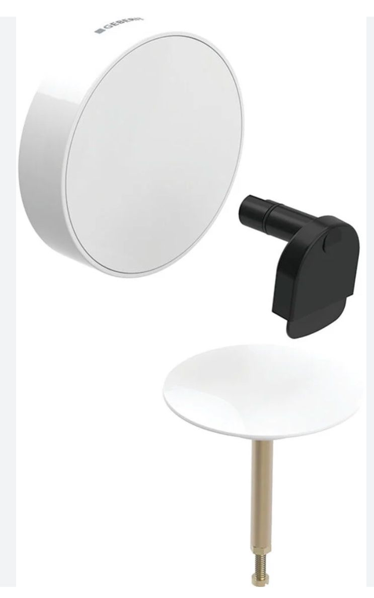 Geberit Vasche da bagno: Ab- und Überlauf-Set Geberit Split weiss matt – Nuovo e nell'imballaggio originale da Cordast venduto da Elen