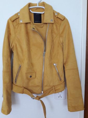 Neue Jacke - Veloursleder Imitat - gelb, Gr. M