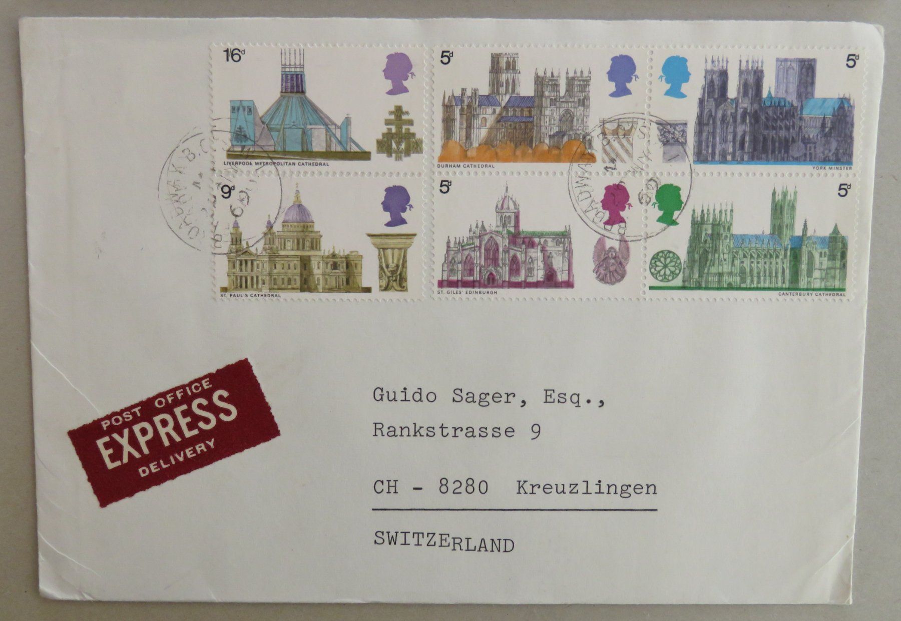 Tous les timbres: 6 Briefe England 1969 – D'occasion à Kreuzlingen par Koi4 6