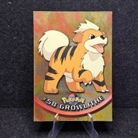 Pokemon Topps Holo Foil Blue 1. Edition/Print EN Growlithe