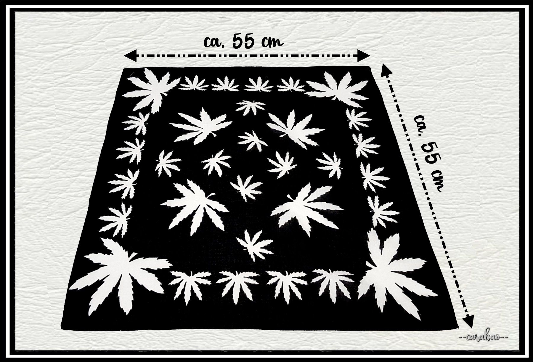 Foulard & Sciarpe: Bandana / Cannabis / Schwarz - Weiss – Nuovo (secondo la descrizione) da Winterthur venduto da -carabao- 1