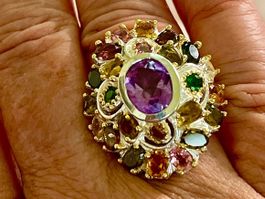 UNIKAT!Natural Gemstones SS925 & Gold Llan Valls Joies©️Ring