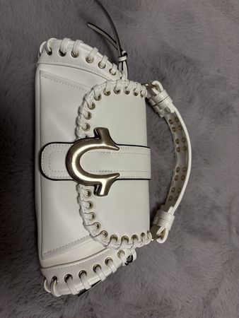 True Religion Handtasche weiss mit Schnürung Neu