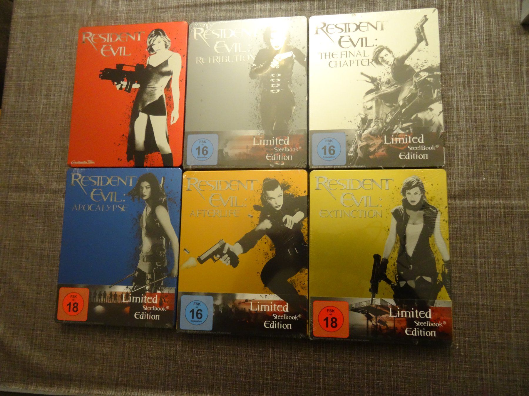 Tutti i DVDs: Resident Evil Steelbook Collection 6  BLU-RAY – Usato da Olten venduto da Disc-Verkauf