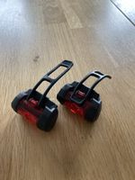 2x wiederaufladbare USB-LED-Rückleuchten für Fahrräder, rot,